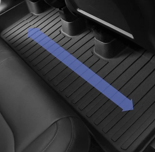 Tesla Model 3 Model Y TPE rear floor mats won't get stuck on the main track Tesla Model 3 Model Y TPE rear floor mats won't get stuck on the main track