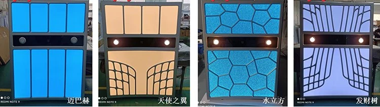 A variety of styles of car interior design a variety of lighting colors dome light