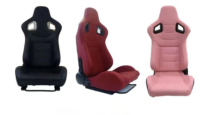 Reclin PVC Ġilda Doppju Slider Racing Bucket Seat